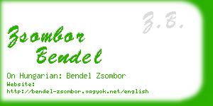 zsombor bendel business card